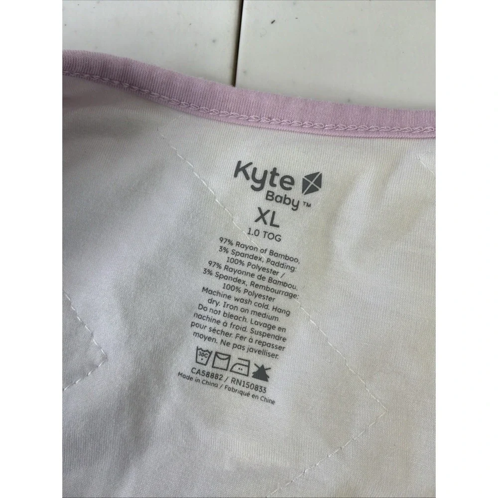 Kyte Baby XL 1.0 TOG Sleep Bag Sleep Sack Blush Pink Bamboo Soft Cozy